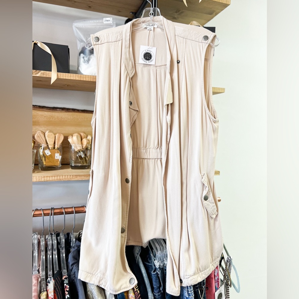 Oat + Peach Coloured Vest
